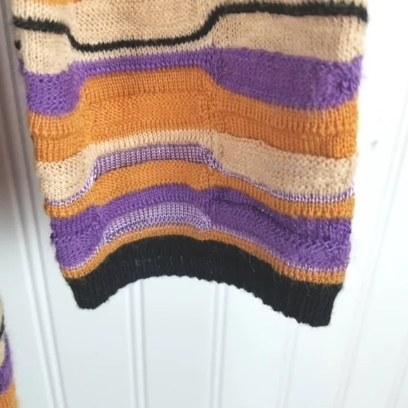 M Missoni NWT Long Sleeve Sweater Dress US 6 EU42 Multi Color Wool Blend 3D Knit - Picture 3 of 16
